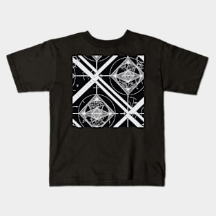 Sacred Geometry Tesseract Pattern Kids T-Shirt